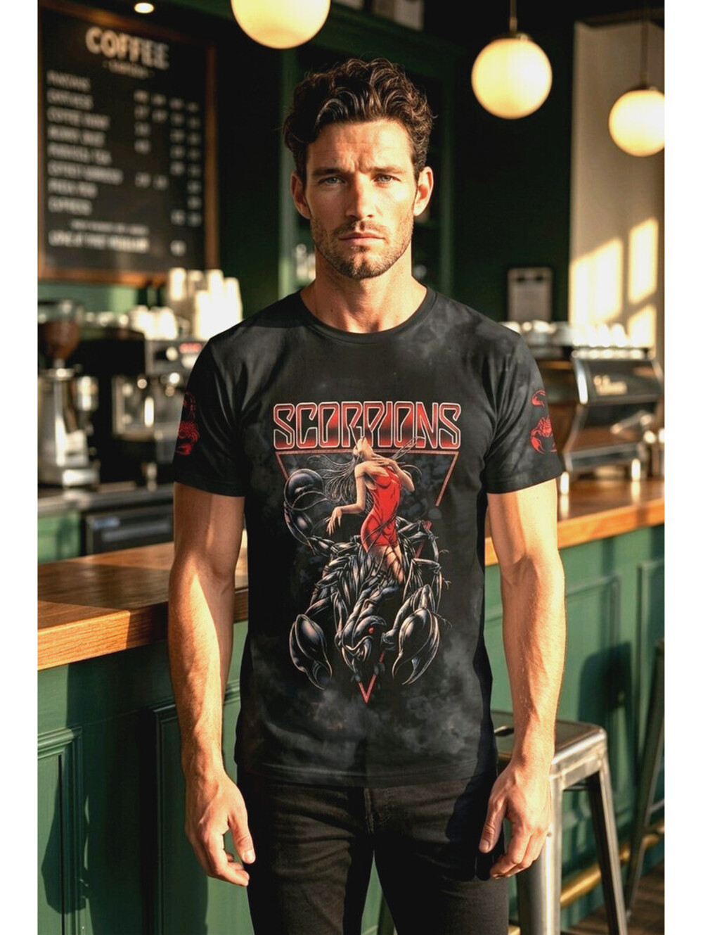 Scorpions Rock You Like A Hurricane Graphic T-Shirt sz Large
